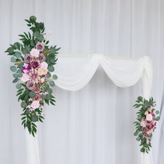 Simulation wedding arch flower wedding catwalk background corner flower welcome guest