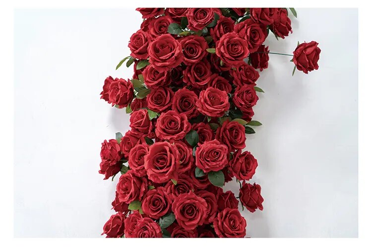 Red rose wedding background arch decoration