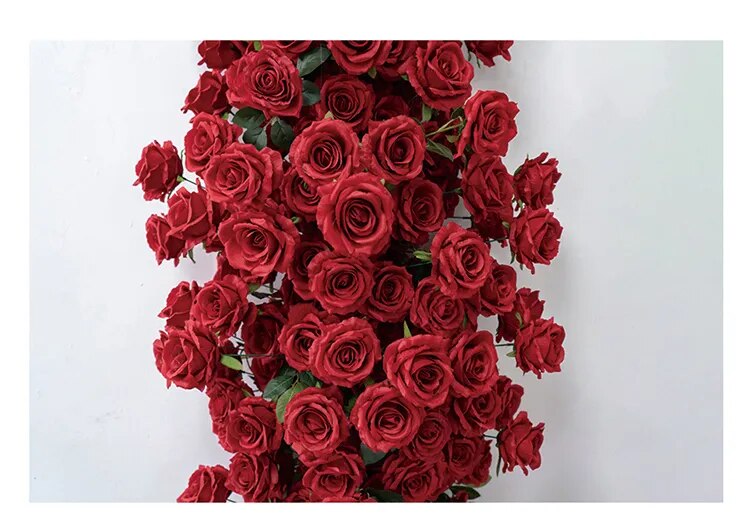 Red rose wedding background arch decoration